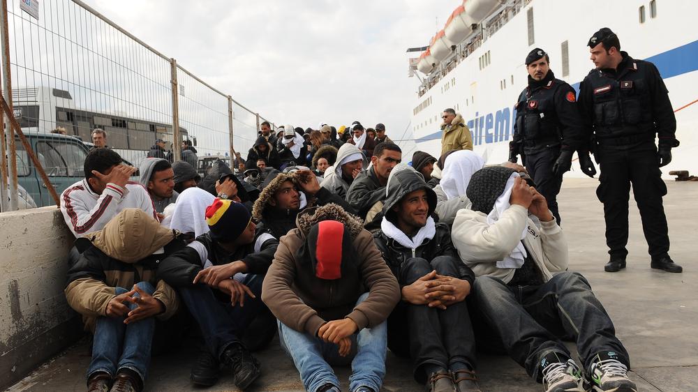 Europäische Union: Flüchtlinge aus Libyen auf Lampedusa
