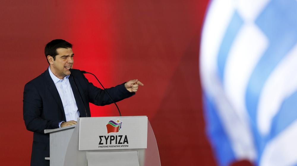 Alexis Tsipras während seiner letzten Rede vor der Wahl