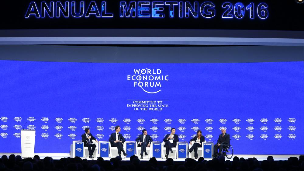 Davos: Das Podium in Davos über die Zukunft Europas