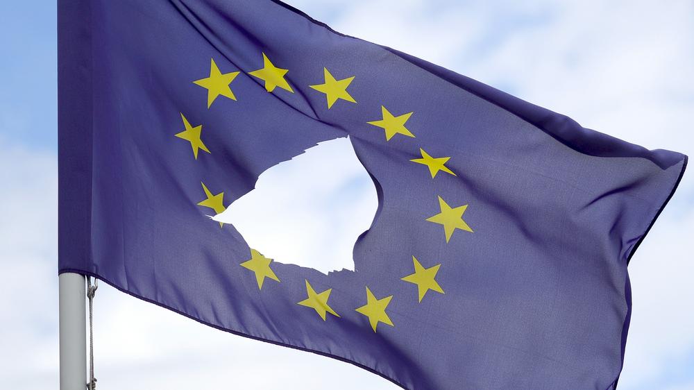 Brexit: Und raus bist du: Eine Europaflagge im britischen Knutsford Cheshire 