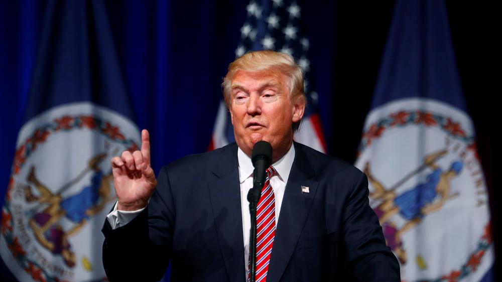 US-Wahl: Donald Trump hält eine Wahlkampfrede in Virginia.