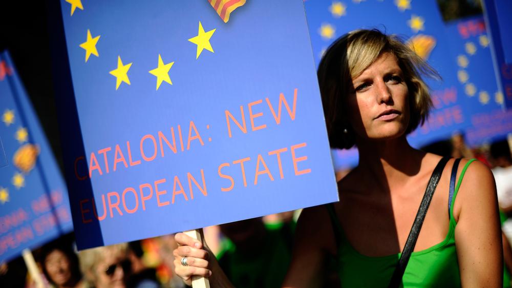 Katalonien : Demonstration am katalanischen Nationalfeiertag in Barcelona