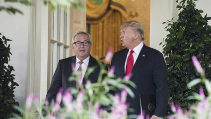 Handelsstreit: Jean-Claude-Juncker und Donald Trump in Washington