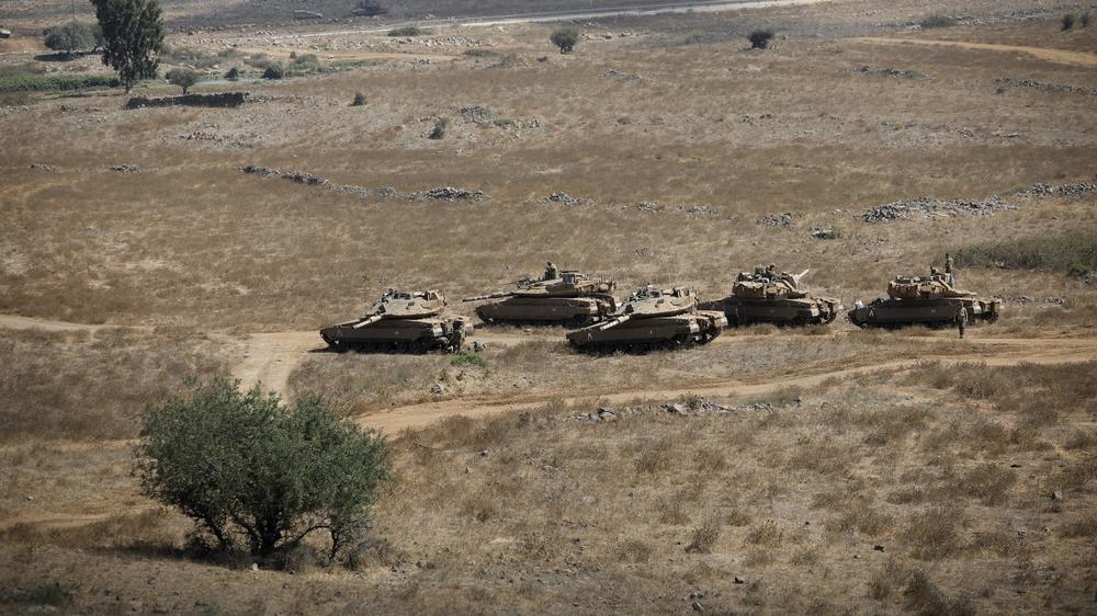 Golanhöhen: Eine Militärübung der Israelis auf den Golanhöhen