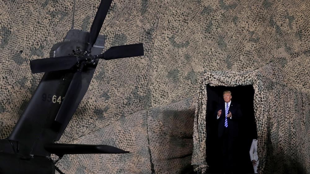 Washington: US-Präsident Donald Trump zu Besuch auf einer Militärbasis