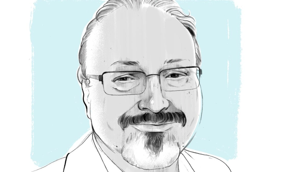 Jamal Khashoggi: Eine Zeichnung des Kolumnisten Jamal Khashoggi auf der Seite der "Washington Post"