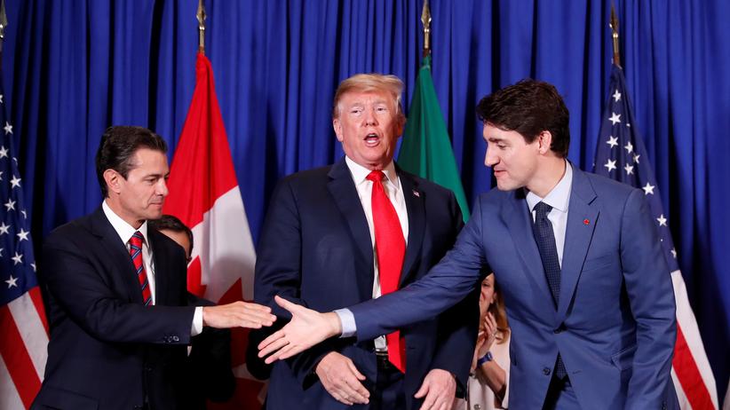 USMCA: Das Handelsabkommen USMCA ist besiegelt: Mexikos Präsident Enrique Peña Nieto, US-Präsident Donald Trump und Kanadas Premier Justin Trudeau haben es in Argentinien unterzeichnet.