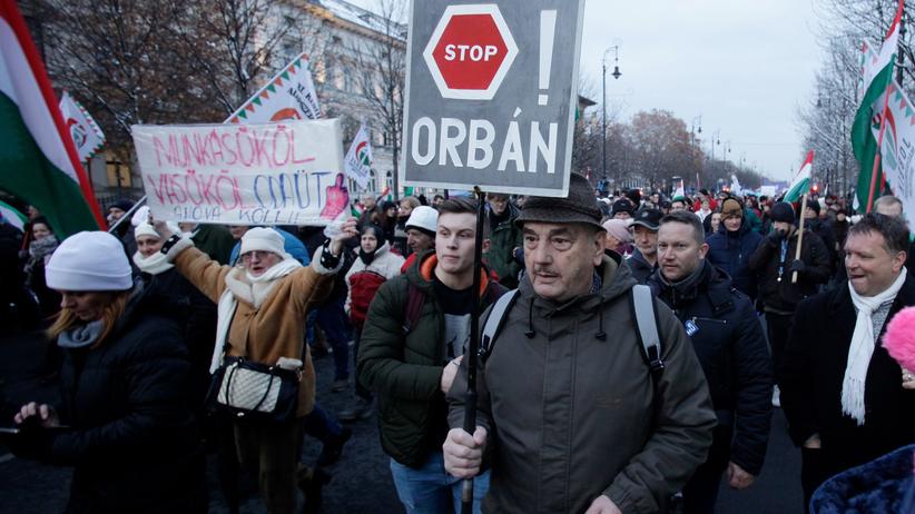 Ungarn: "Stop Orbán": Demonstration in Budapest, Mitte Dezember 2018