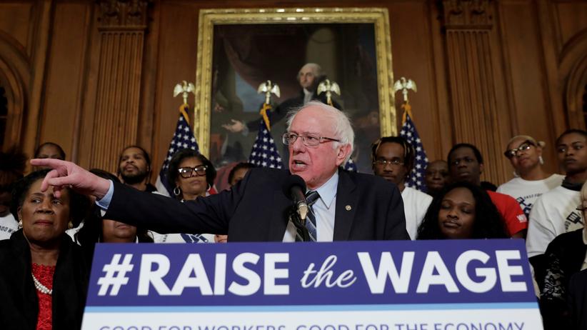 Bernie Sanders: Gilt mit seinen linken Ideen als Sozialist: Bernie Sanders im Januar bei einer Veranstaltung im Capitol in Washington.