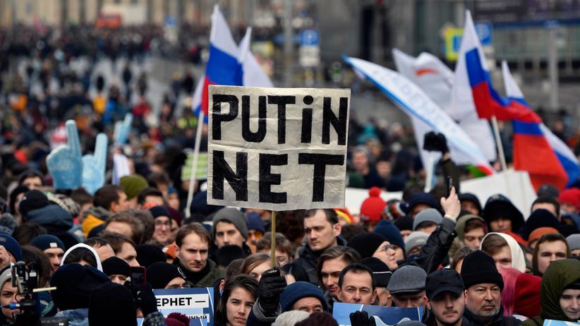 Moskau: Für ein zensurfreies Internet protestierten in Russland tausende Menschen. 
