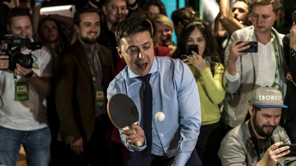 Ukraine:  Wolodymyr Selenskyj am Wahlabend