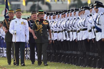 Der Sultan von Brunei, Hassanal Bolkoah, am Nationalfeiertag 2018