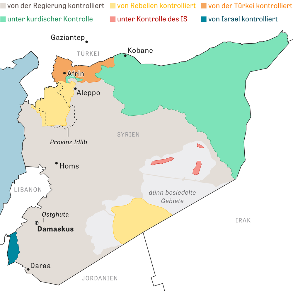 Syrien: Einflusssphären in Syrien