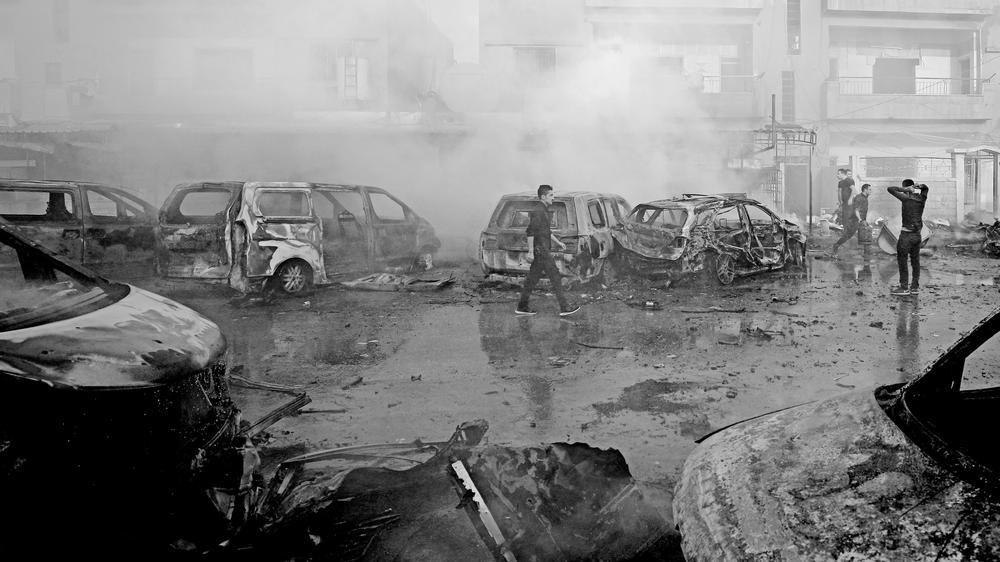 Syrien: Die nordsyrische Stadt Kamischli nach der Explosion einer Autobombe