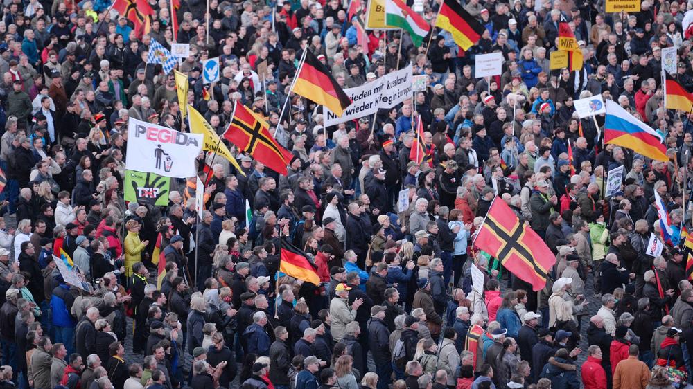 Rechtsextremismus: Die Pegida-Demos finden in Dresden seit Jahren jeden Montag statt.