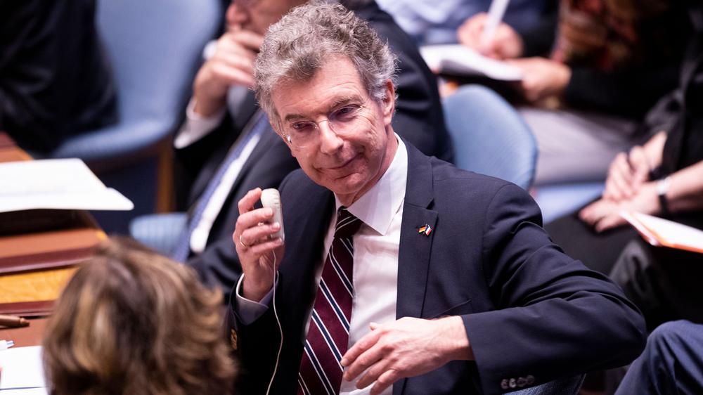Christoph Heusgen: Der deutsche UN-Botschafter während einer Sitzung der Vereinten Nationen