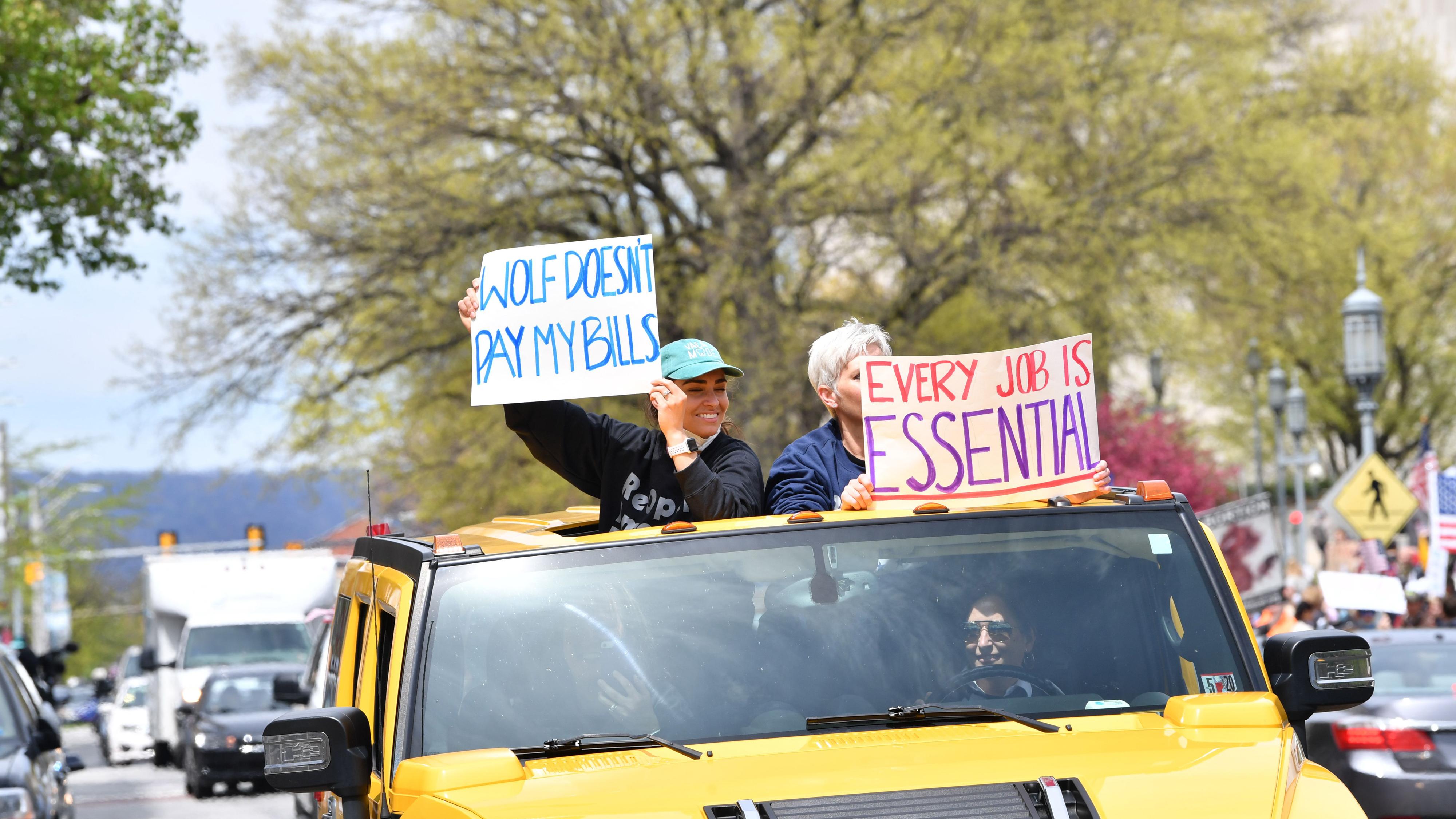 Corona-Proteste: Protest gegen den Shutdown in den USA