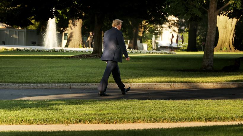 Donald Trump: Donald Trump auf dem Weg ins Weiße Haus in Washington