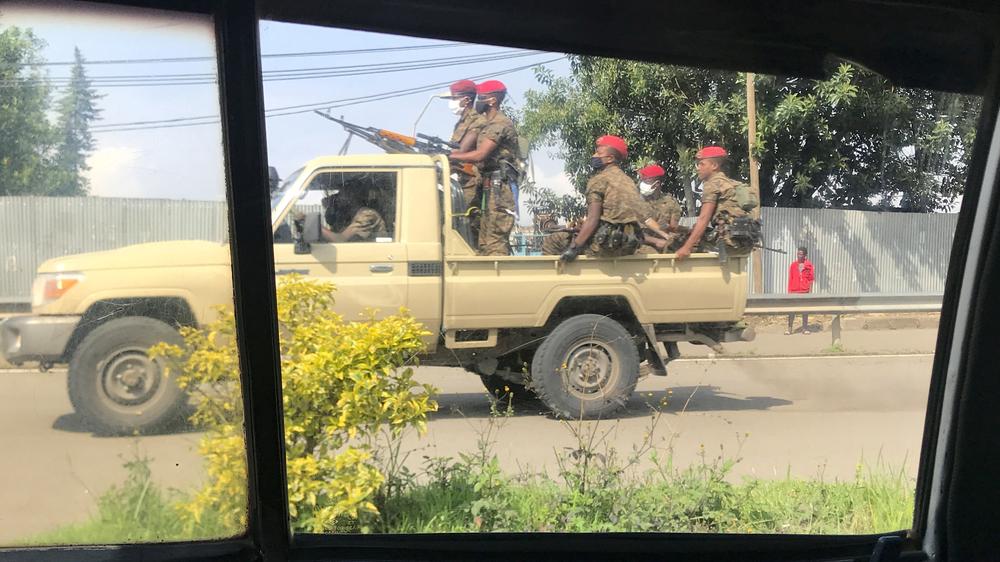 Addis Abeba: Äthiopisches Militär in Addis Abeba am 2. Juli