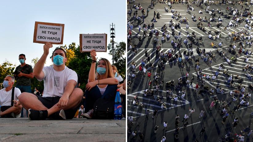 Protest: Tausende demonstrieren gegen Corona-Regeln in Serbien