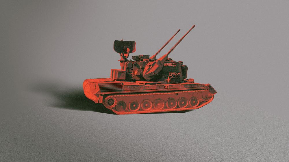 Panzerlieferung: Ein Flugabwehrpanzer Gepard der Bundeswehr während einer Vorführung