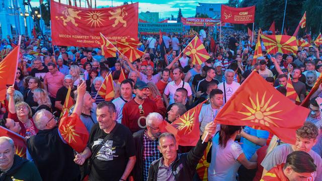 EU-Beitritt: Zehntausende Oppositionsanhänger fordern in Nordmazedonien Neuwahlen