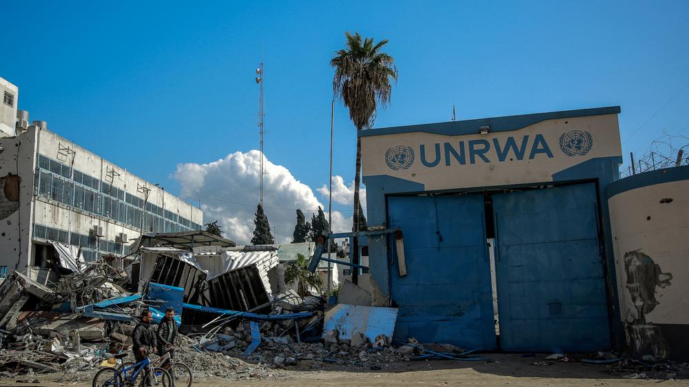 UNRWA: Der beschädigte Hauptsitz des UN-Palästinenserhilfswerks UNRWA in Gaza-Stadt