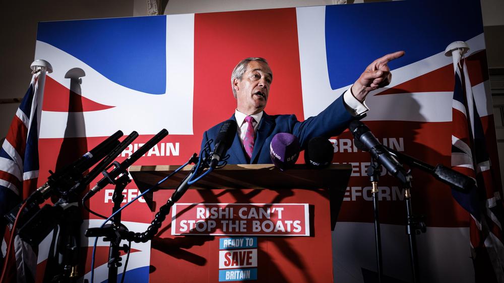 Britischer Wahlkampf: Übersiedlungspläne in die USA: Nigel Farage, das Gesicht des Brexit. 