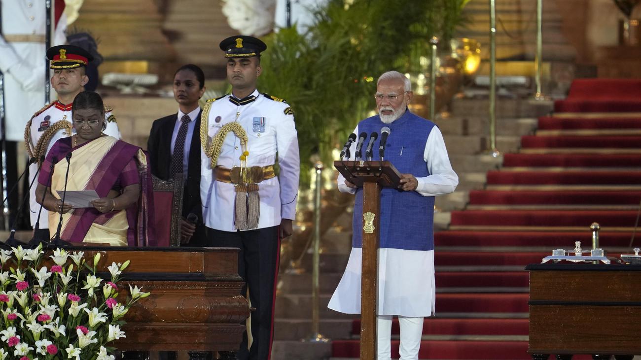 Narendra Modi: Indian Prime Minister Modi takes oath for a third term