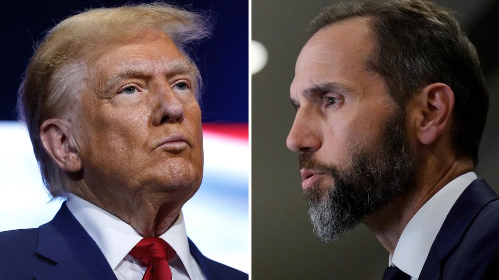  Der ehemalige Sonderermittler Jack Smith (rechts) hatte gegen US-Präsident Donald Trump ermittelt und steht nun selbst im Visier von Ermittlungen einer US-Bundesbehörde.