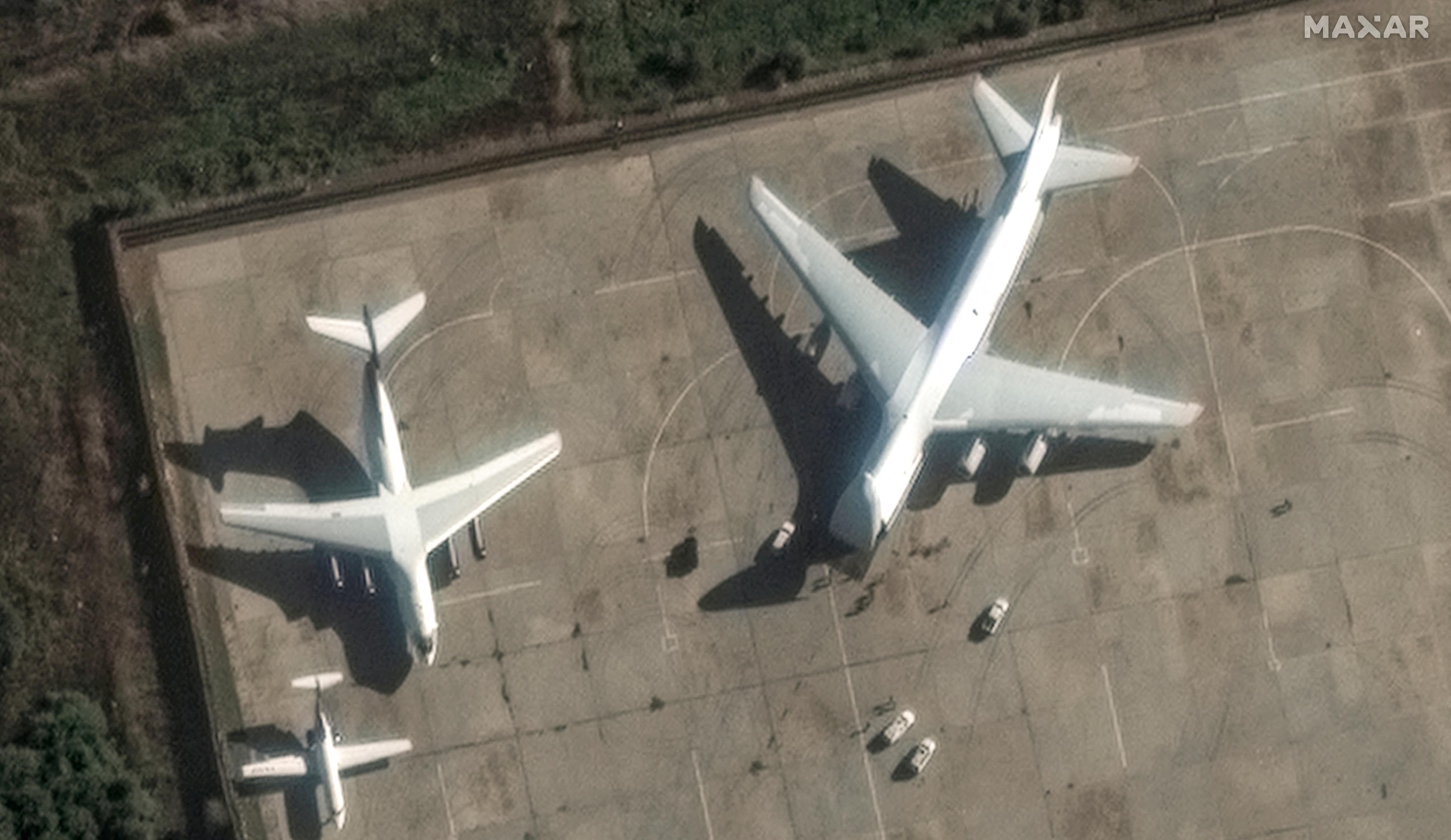 Satellite image​ showing ​a cargo plane