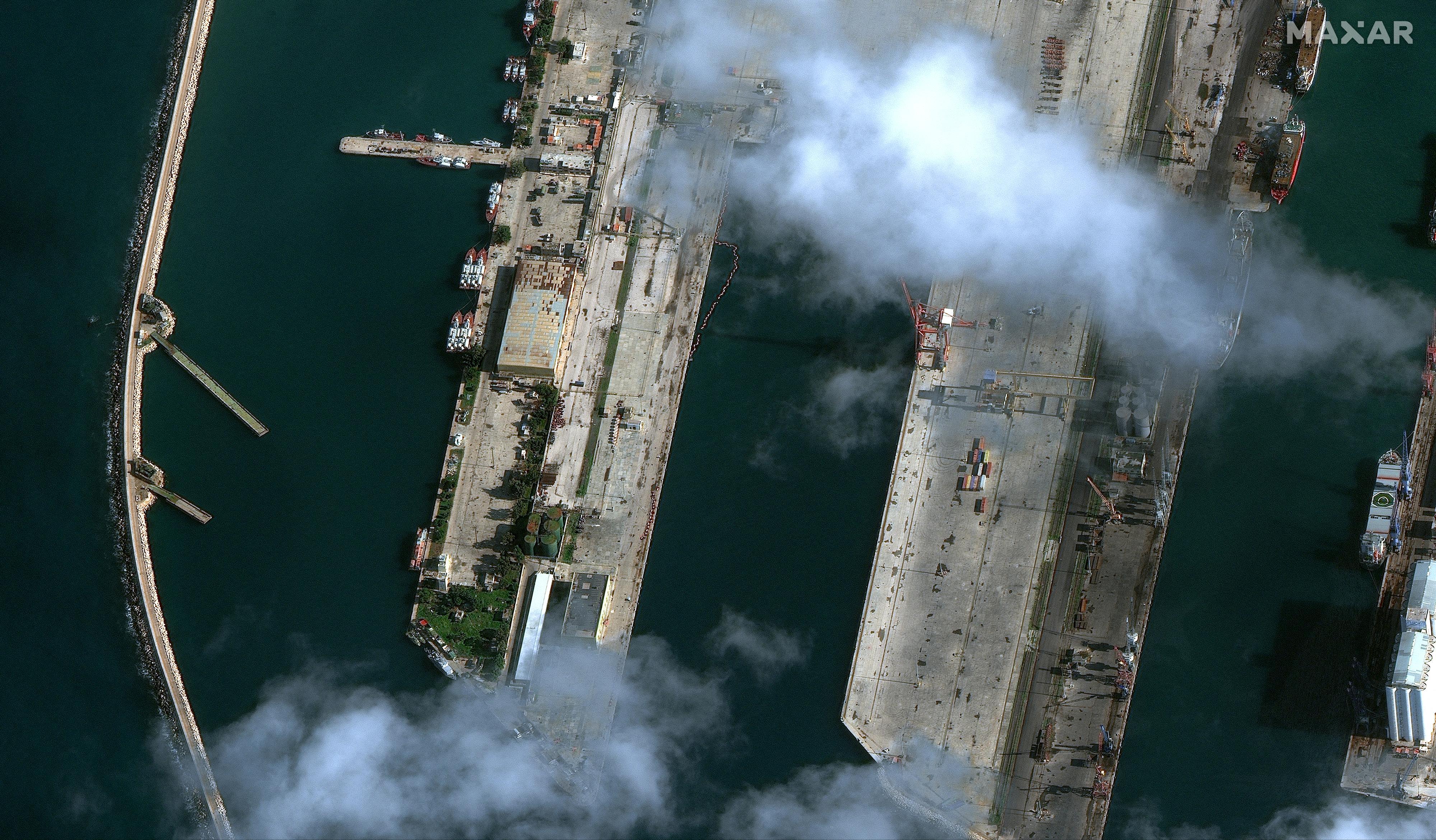 Satellite image showing activity at the‌ Tartus naval⁣ base