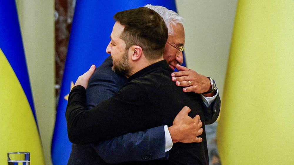 Ukraine EURatspräsident sagt Ukraine "unerschütterliche Unterstützung