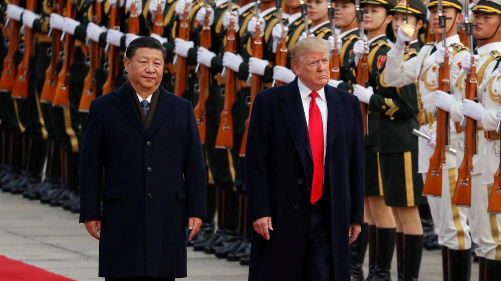 China und die USA: Donald Trump und Xi Jinping 2017 in Peking