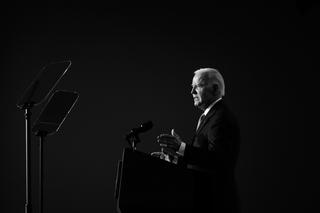 Joe Biden: Joe Biden am Ende seiner Präsidentschaft bei einem Auftritt in Washington, D.C., im Januar 2025