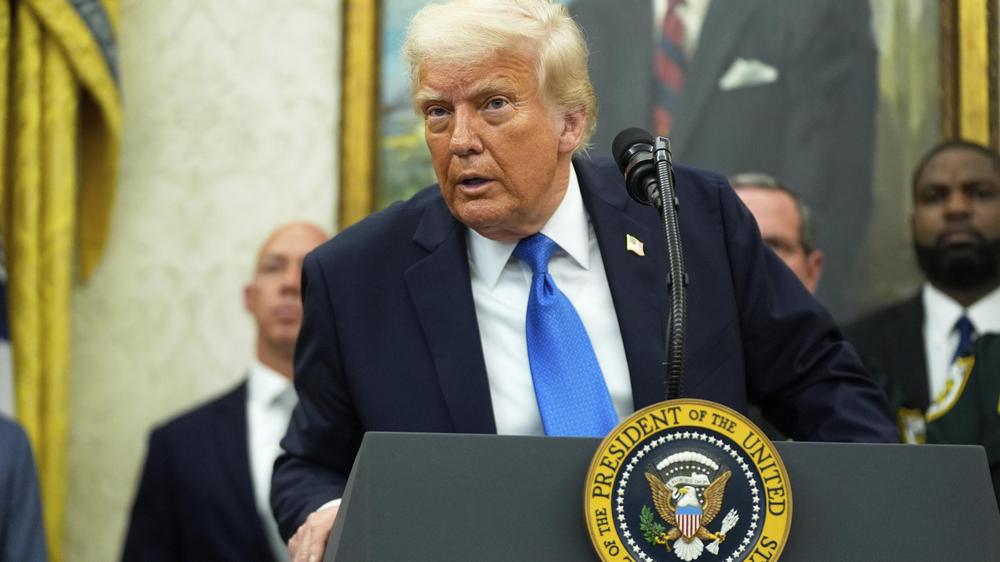  US-Präsident Donald Trump im Oval Office im Weißen Haus