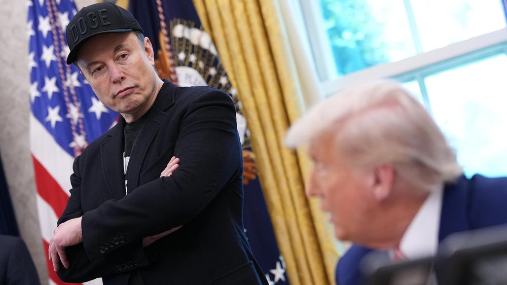  Elon Musk und US-Präsident Donald Trump im Oval Office, Aufnahme vom 30. Mai 2025