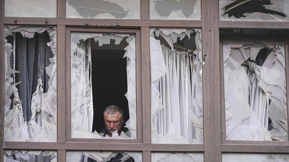  Nach einem russischen Angriff Mitte Juni