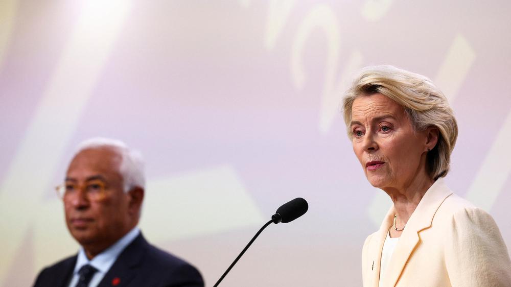  EU-Kommissionspräsidentin Ursula von der Leyen kündigte beim Gipfeltreffen in Kopenhagen an, die Ukraine im Kampf gegen Russland stärker zu unterstützen.