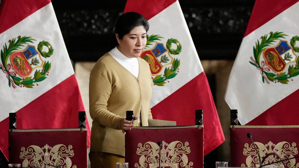  Perus ehemalige Ministerpräsidentin Betssy Chávez im Dezember 2022, ihr Asylgesuch sorgt für diplomatische Spannungen zwischen Mexiko und Peru.