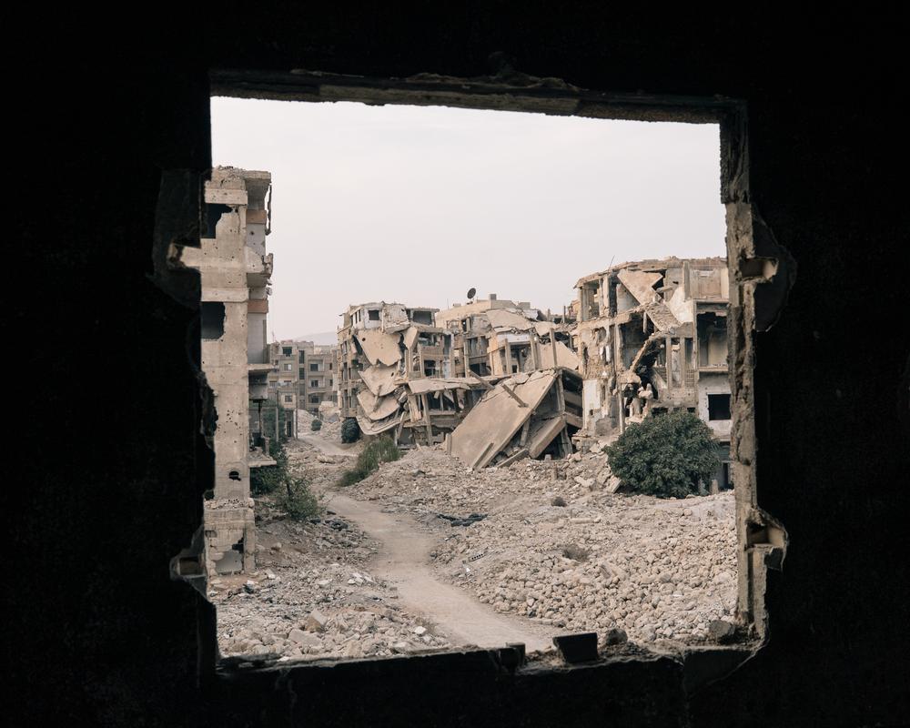 Syrien: Destruction in central Harasta.