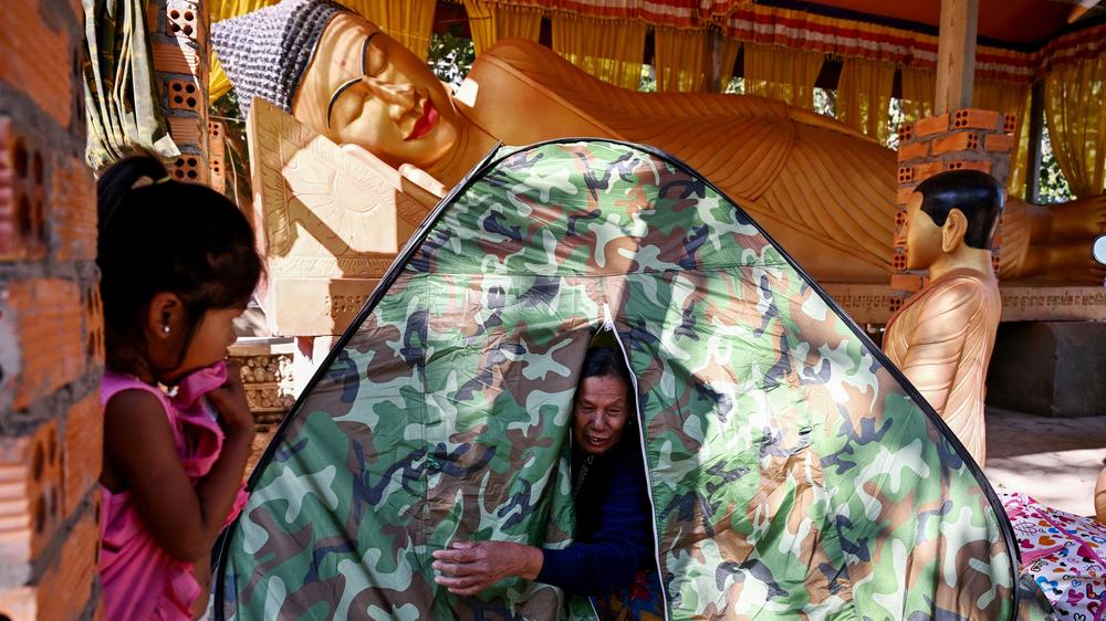  Szene aus einem provisorischen Camp im kambodschanischen Siem Reap.