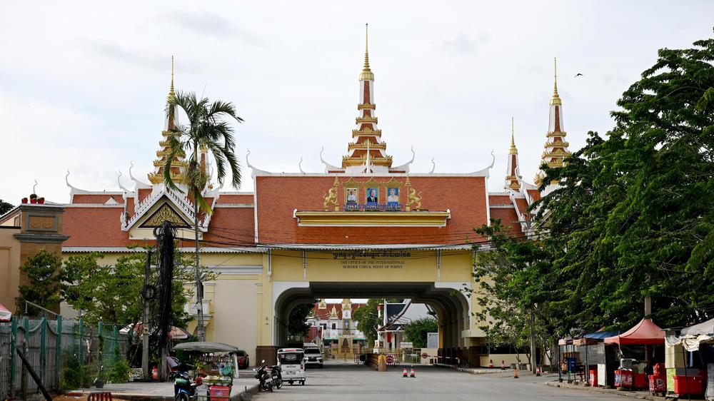  Der Grenzposten Poipet zwischen Kambodscha und Thailand ist geschlossen.