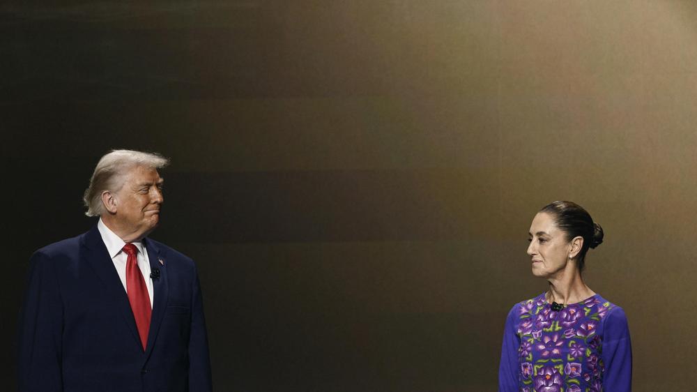  US-Präsident Donald Trump und Mexikos Staatschefin Claudia Sheinbaum standen auch während der Auslosung der WM-Spiele gemeinsam auf der Bühne.