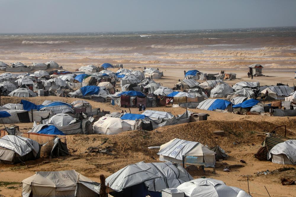 Hilfsorganisationen in Gaza: In einer provisorischen Unterkunft in der Nähe von Gaza Stadt