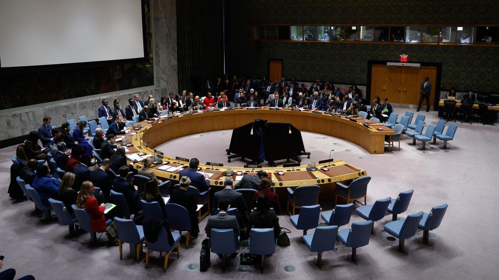 Völkerrecht: Der Sicherheitsrat der Vereinten Nationen während einer Beratung über die US-Aktion in Venezuela