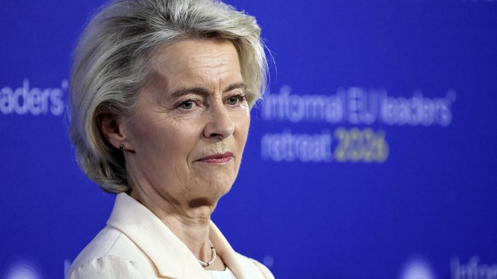  EU-Kommissionspräsidentin Ursula von der Leyen beim Gipfel der EU-Staats- und Regierungschefs in Belgien
