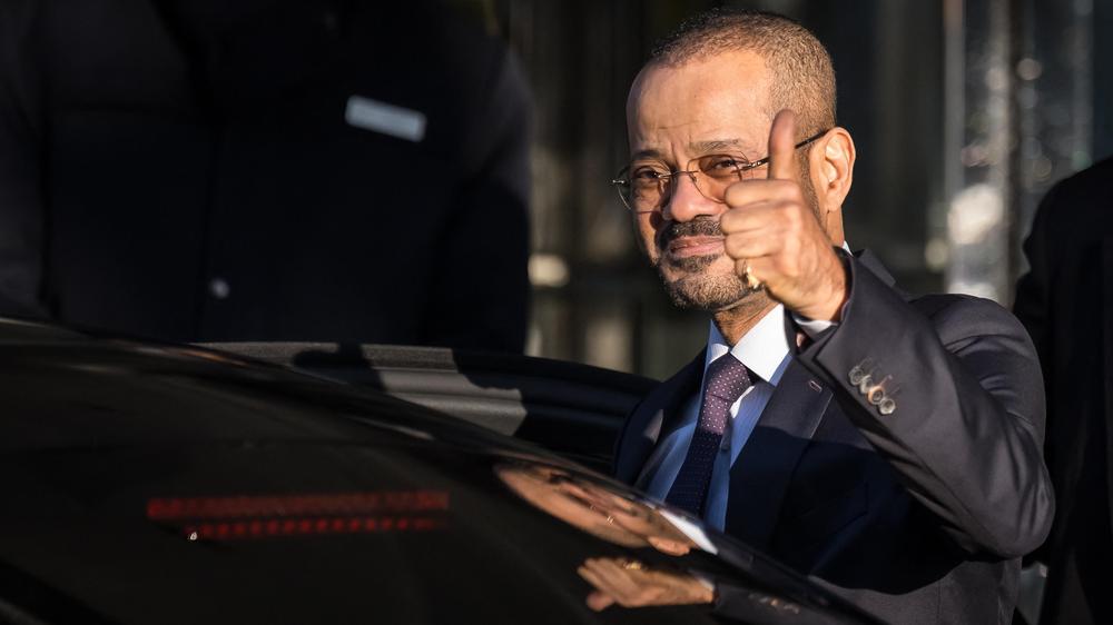  Omans Außenminister Badr Albusaidi am 26. Februar in Genf – zu dem Zeitpunkt stand noch eine Gesprächsrunde zwischen den USA, dem Iran und dem Vermittler Oman aus.