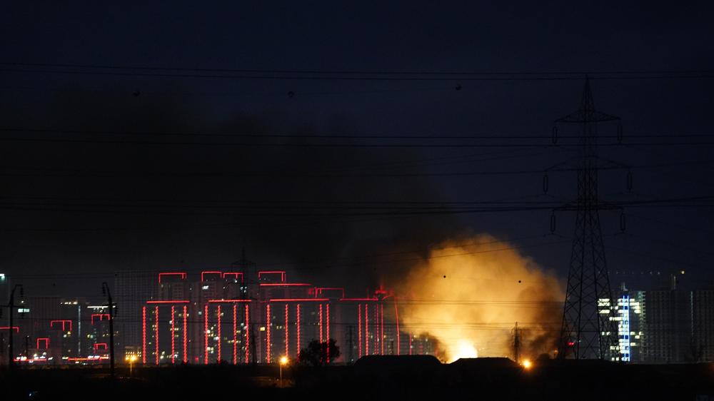 Am internationalen Flughafen von Erbil im Nordirak führten am Wochenende Luftabwehrsysteme Abfangoperationen durch.
