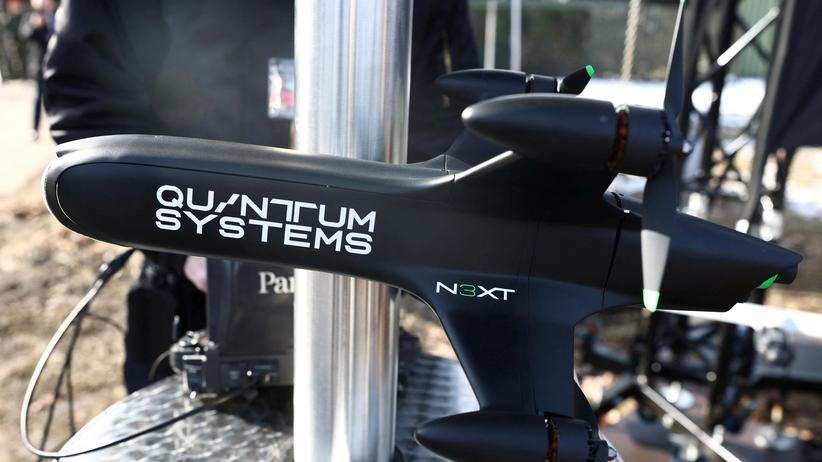 Lage in der Ukraine: Abfangdrohne des deutschen Herstellers Quantum Systems bei einer Nato-Übung in Bergen: Die Technologie weckt schon seit Längerem Interesse außerhalb der Ukraine.